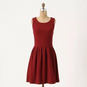 *SOLD* Ganni Red Midi Dress size M Anthropologie